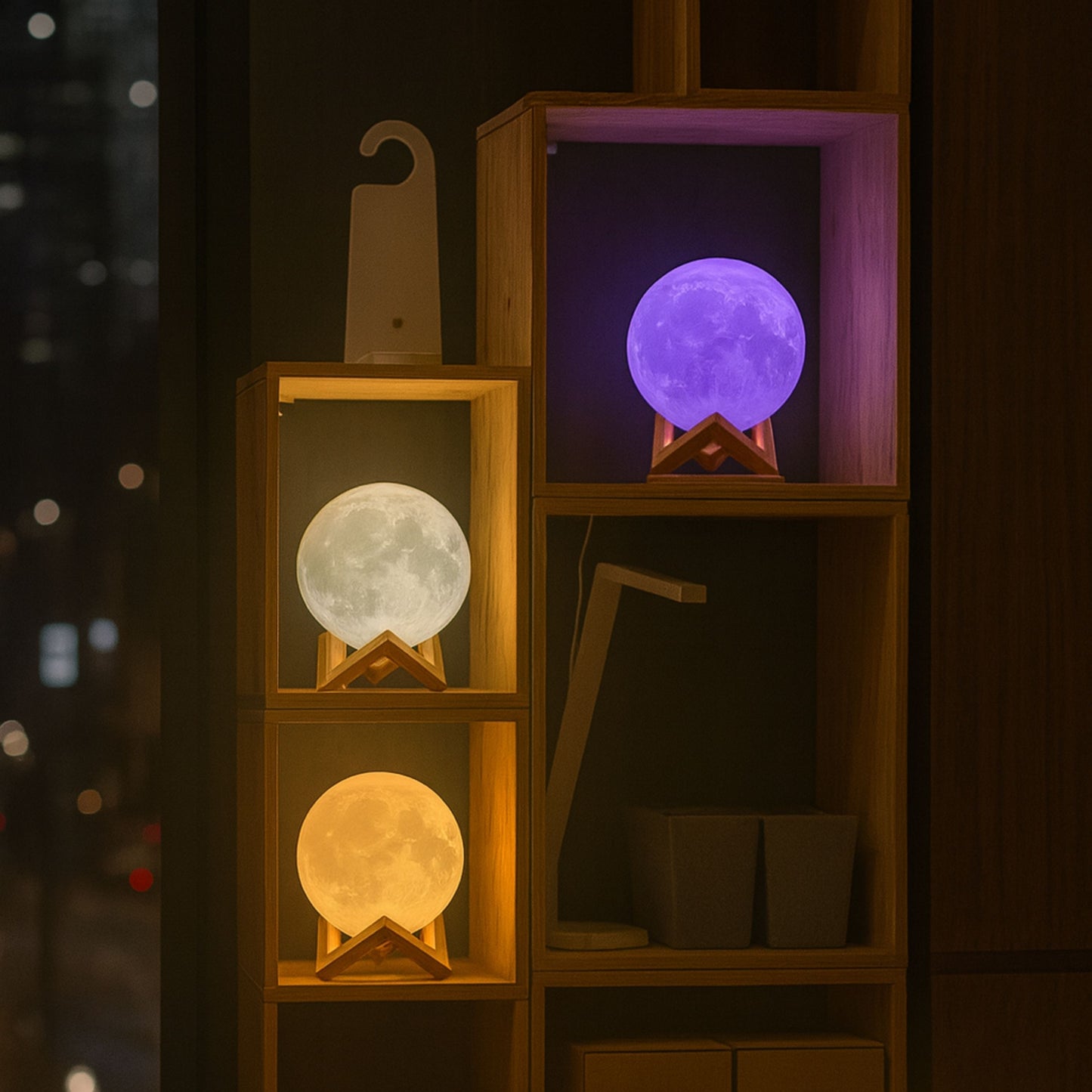 LUNA™ Lampada lunare – Luce notturna multicolore 3D