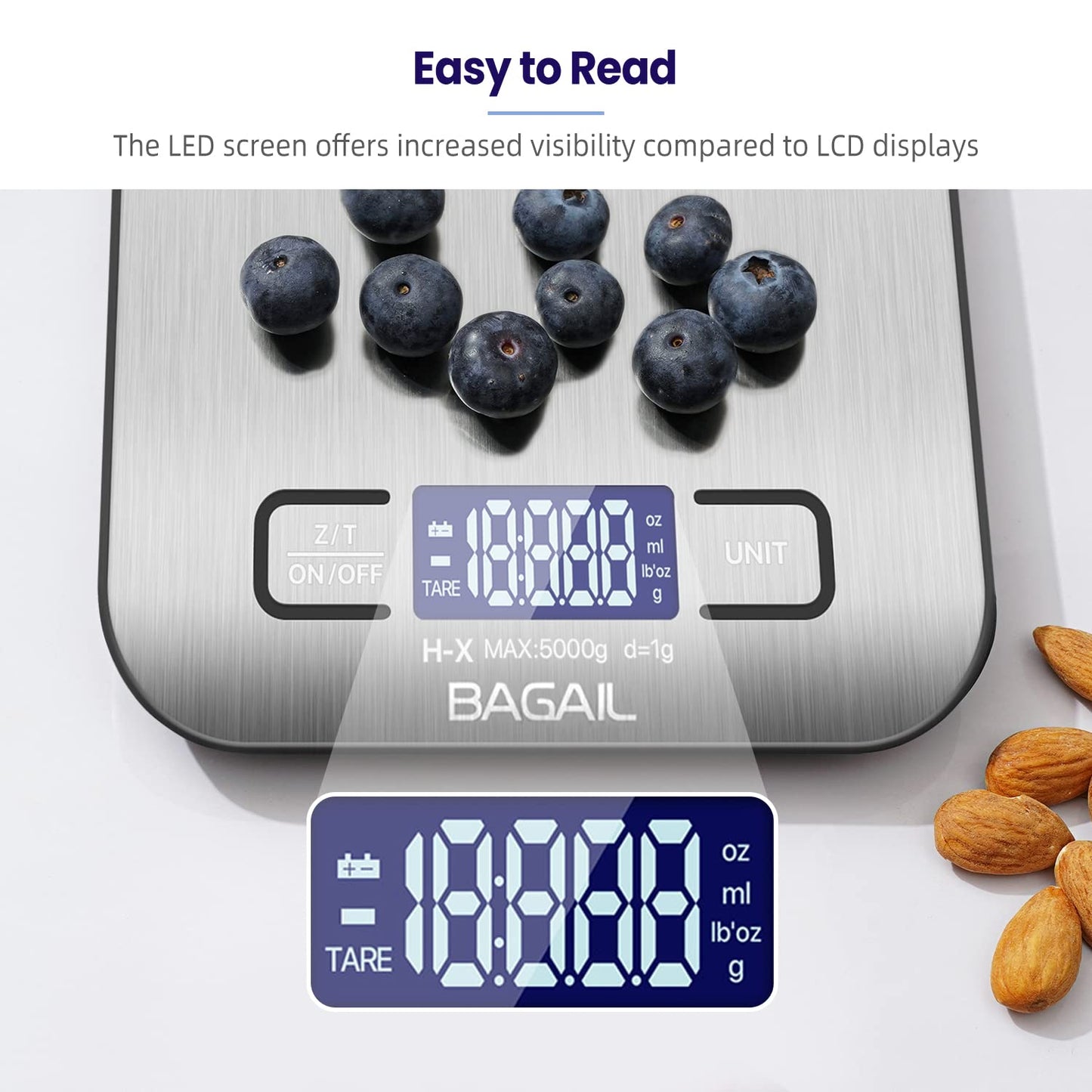 Digital kitchen scale – USB rechargeable