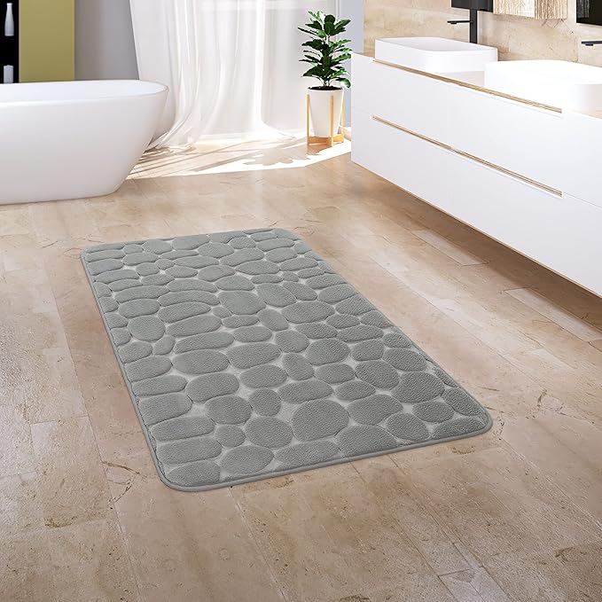 3D non-slip absorbent bathroom mat