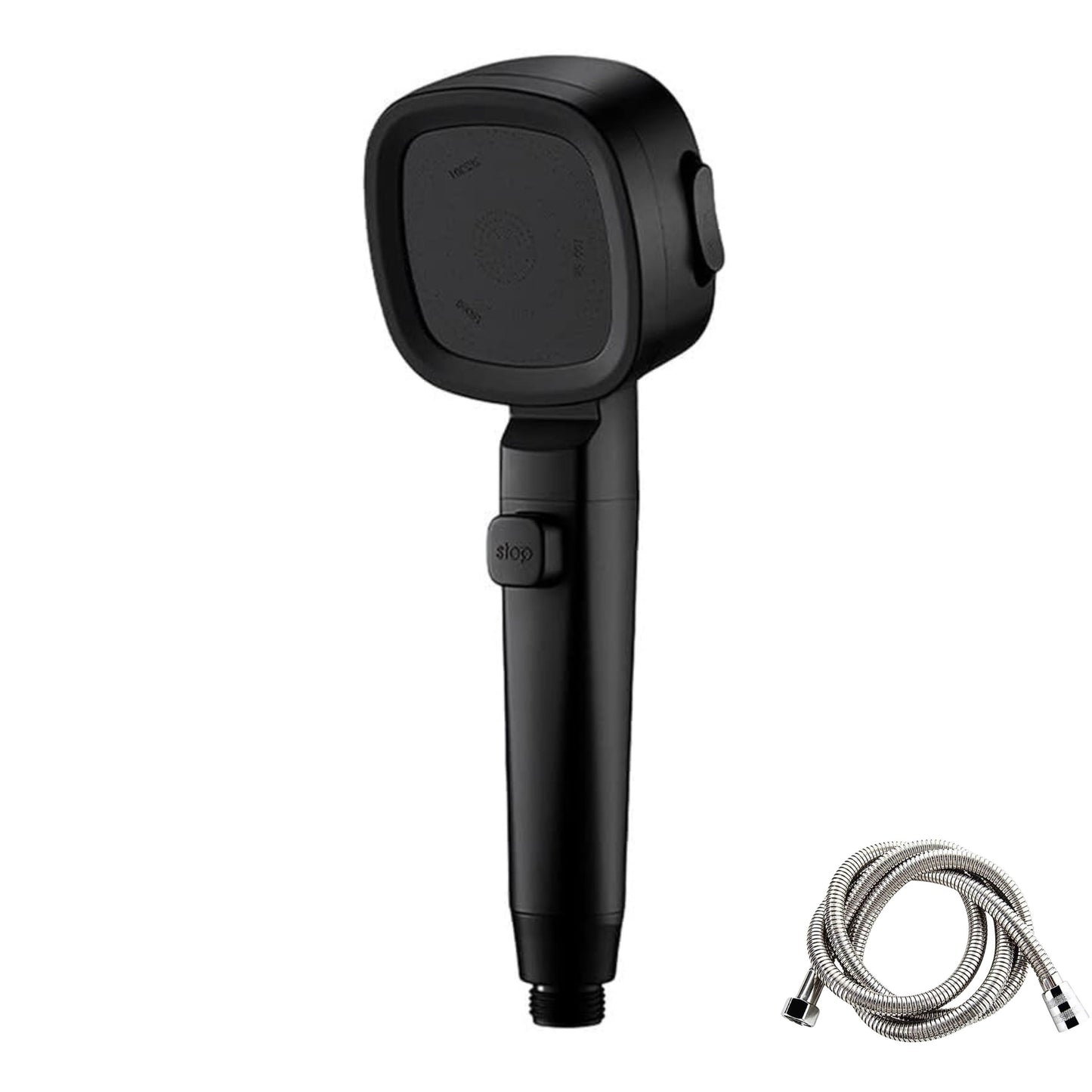 High pressure shower head with hose