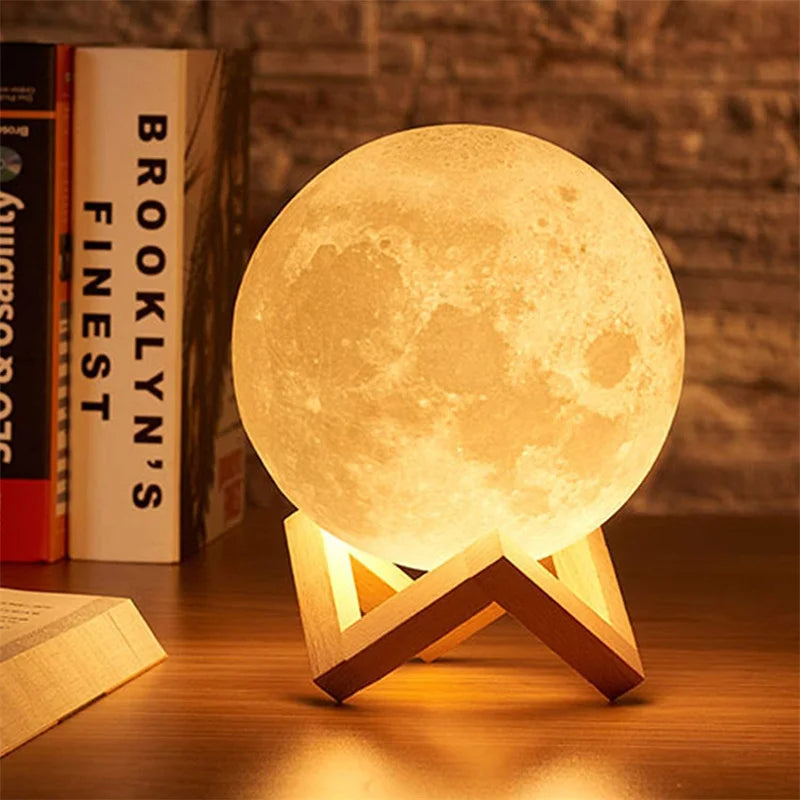 LUNA™ Lampada lunare – Luce notturna multicolore 3D