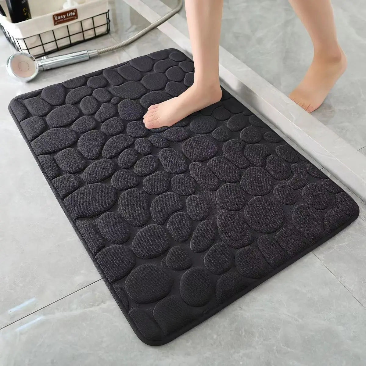 3D non-slip absorbent bathroom mat