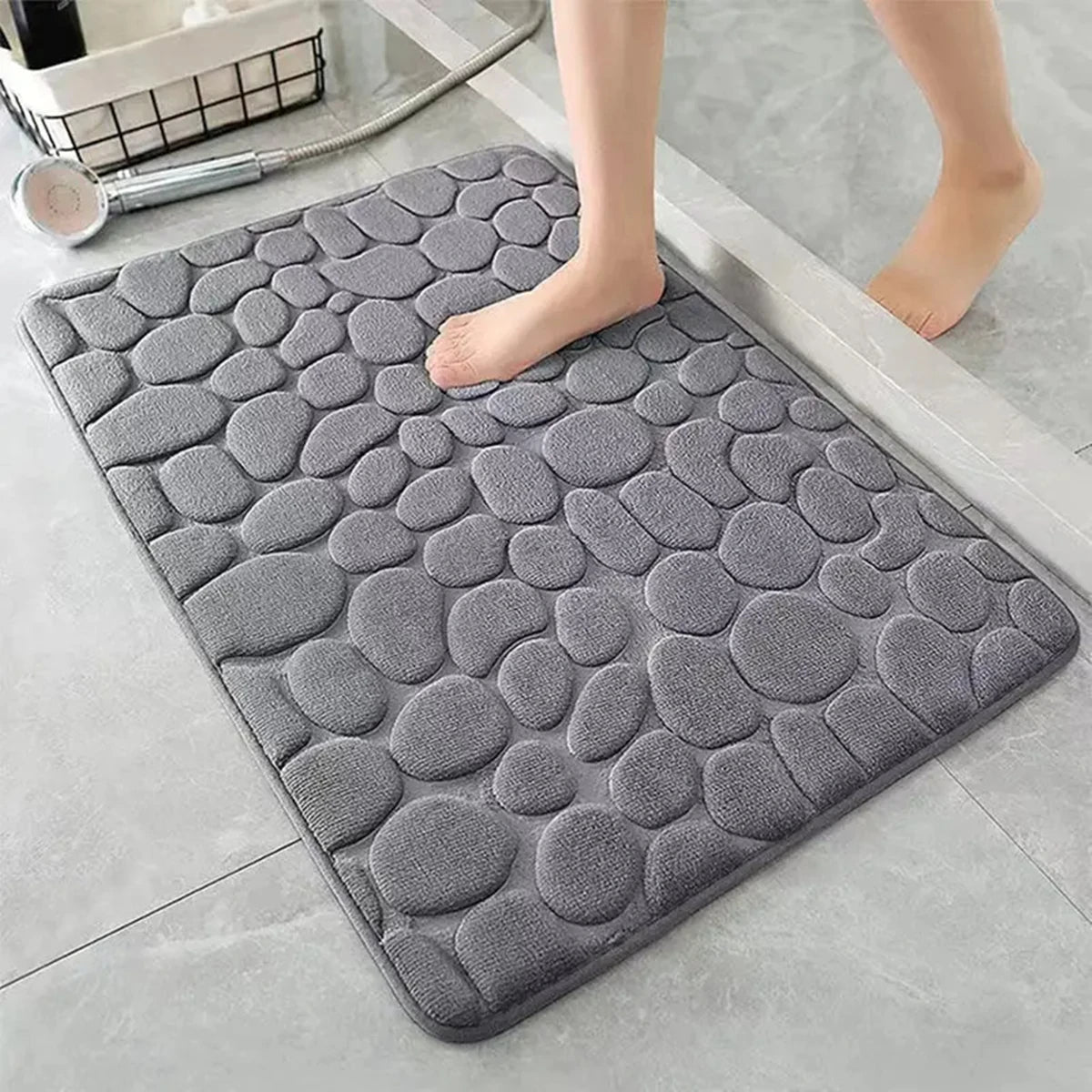 3D non-slip absorbent bathroom mat