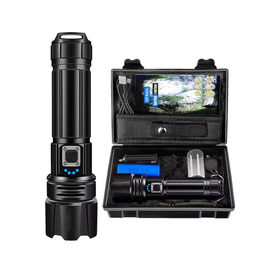 F550 Super Bright Rechargeable LED Flashlight – 950000 Lumen