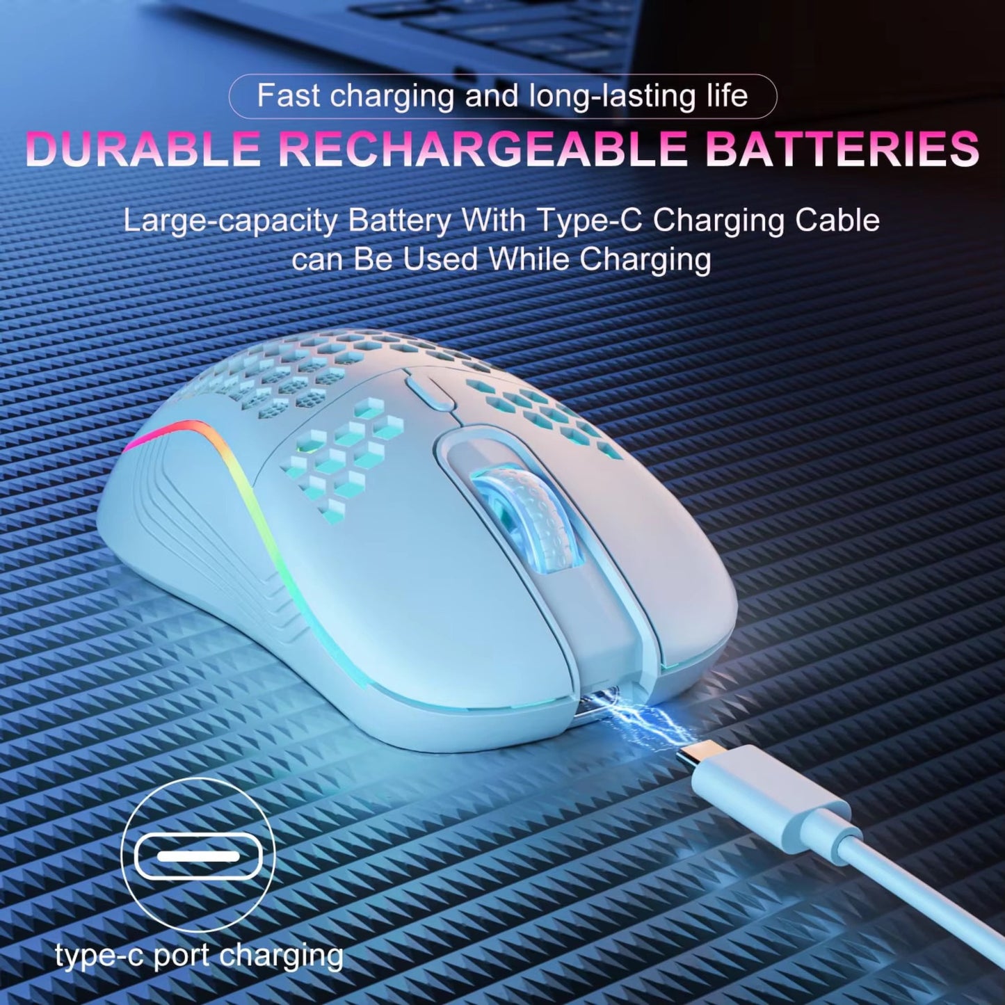 HIVE Wireless RGB gaming mouse - 3600 DPI
