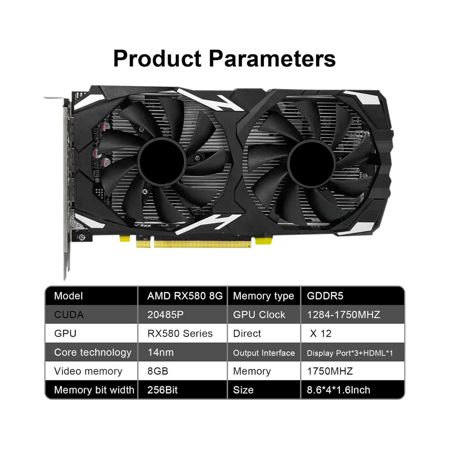 OmniTek™ AMD Radeon RX 580 8GB GDDR5 - Gaming GPU
