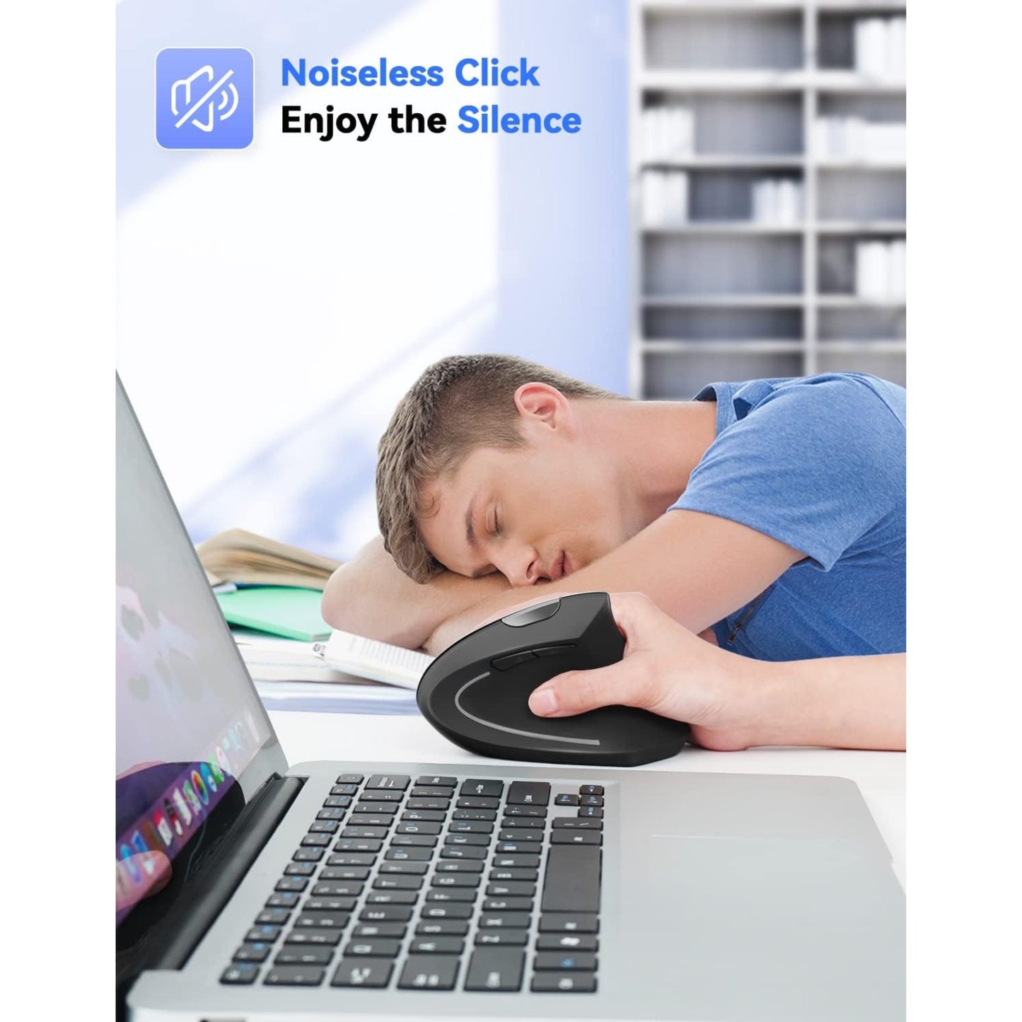Wireless vertical ergonomic mouse – 2.4GHz