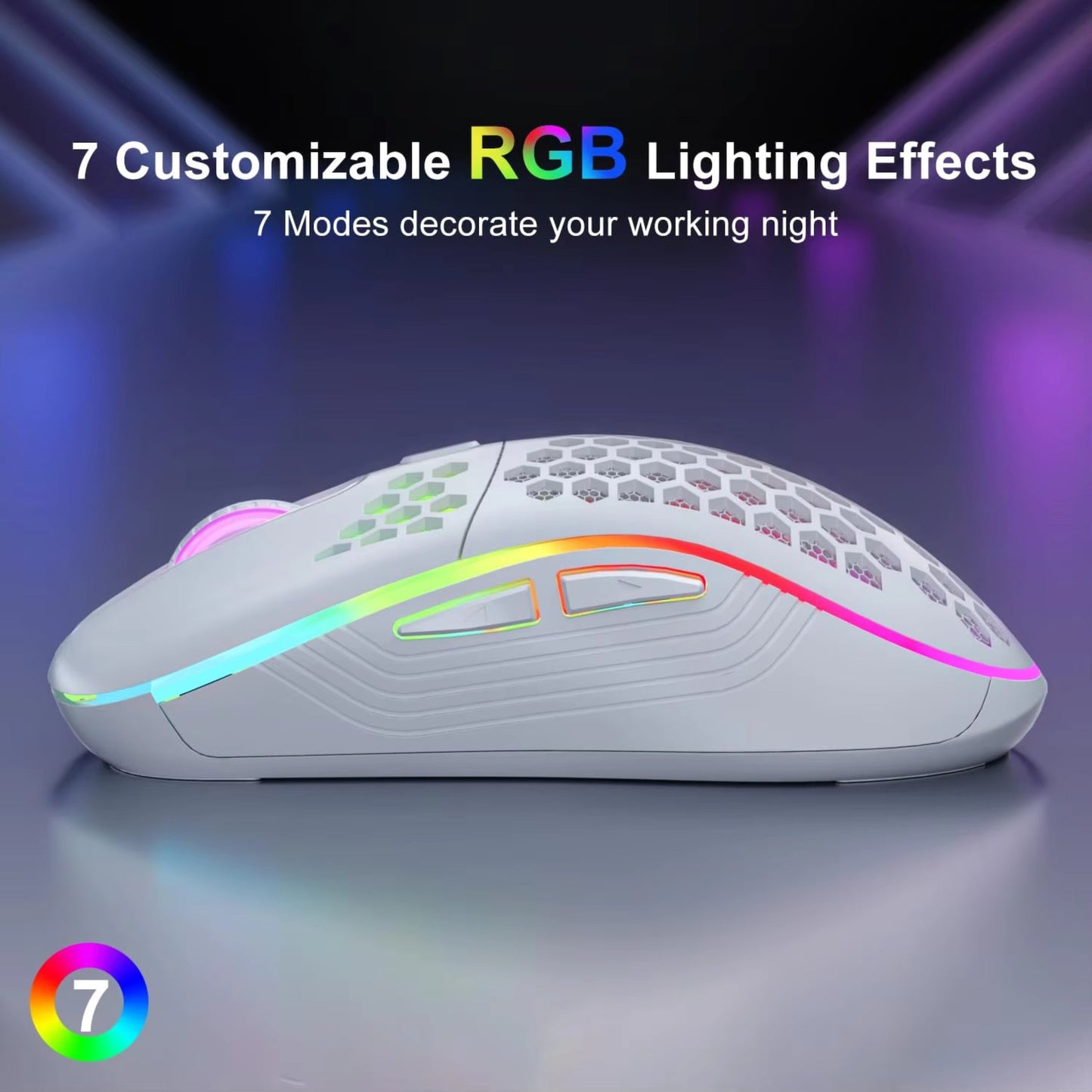HIVE Wireless RGB gaming mouse - 3600 DPI