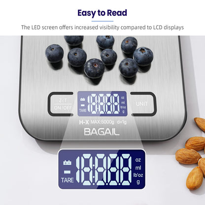 Digital kitchen scale – USB rechargeable
