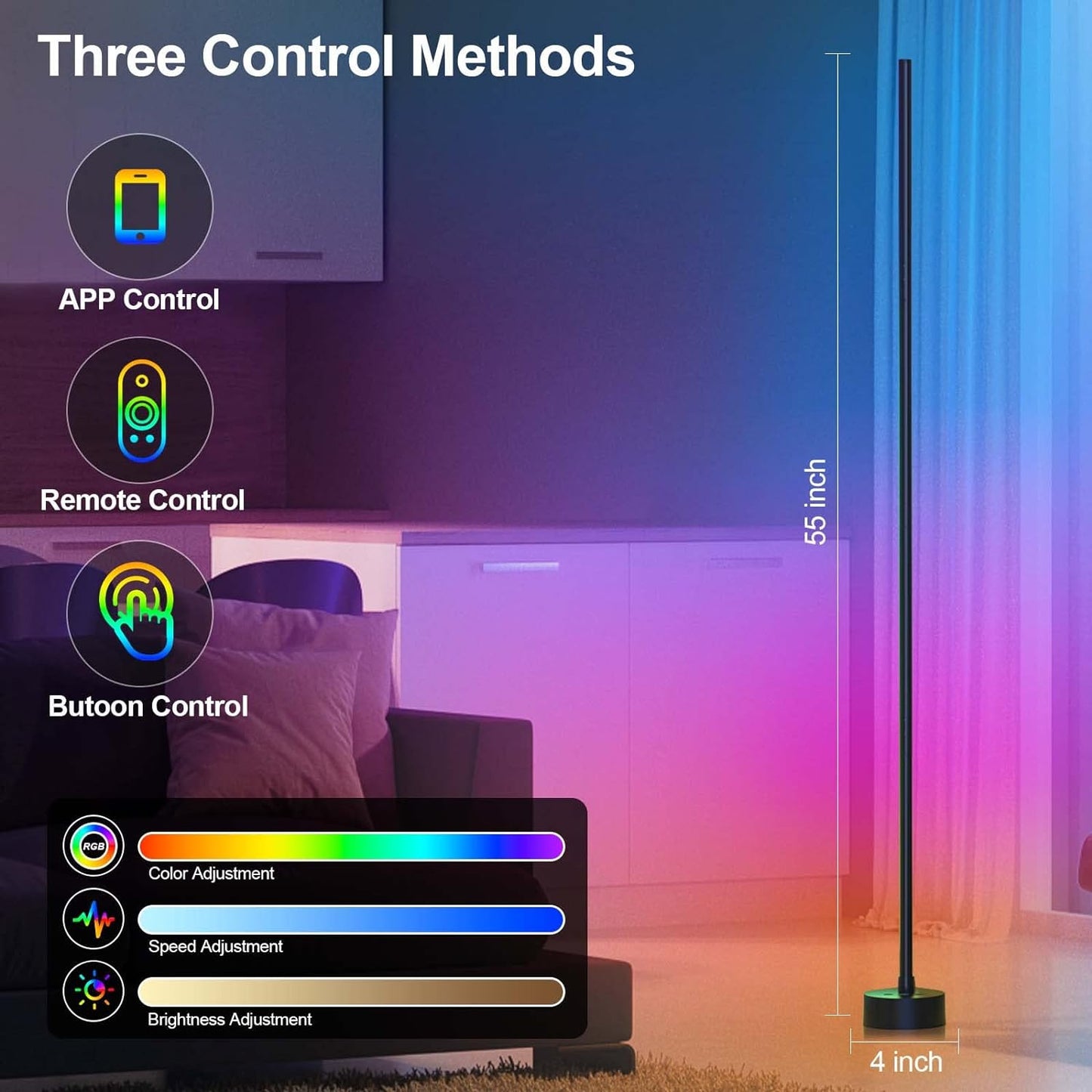 Smart RGB LED Floor Lamp