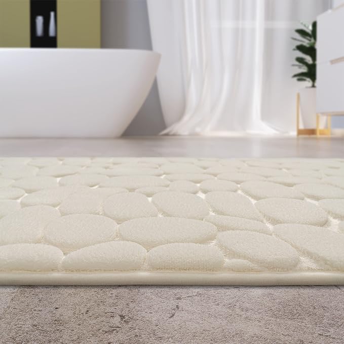 3D non-slip absorbent bathroom mat