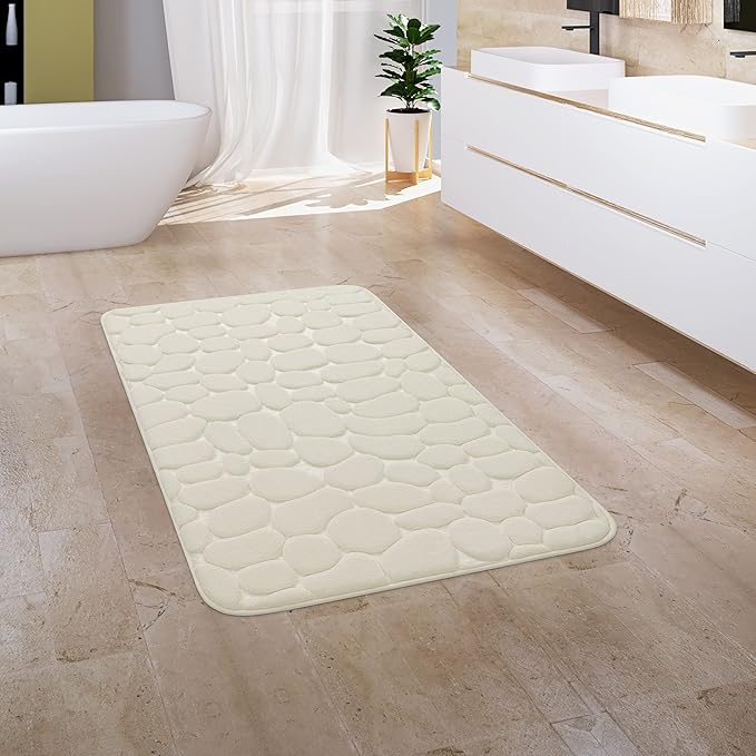 3D non-slip absorbent bathroom mat