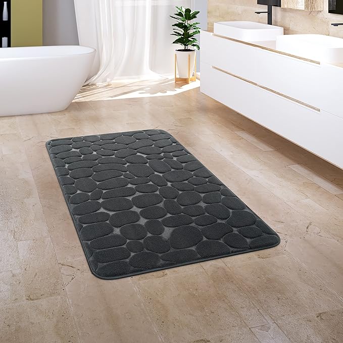 3D non-slip absorbent bathroom mat