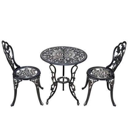 GEO Outdoor aluminum bistro table and 2 chairs