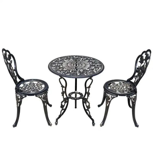 GEO Outdoor aluminum bistro table and 2 chairs