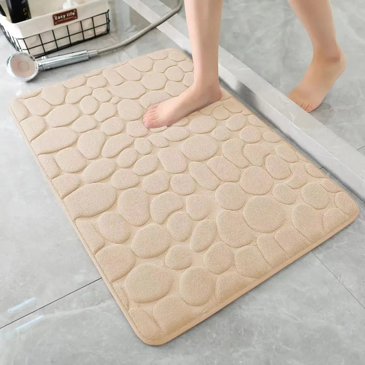 3D non-slip absorbent bathroom mat