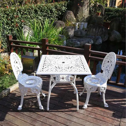 GEO Outdoor aluminum bistro table and 2 chairs